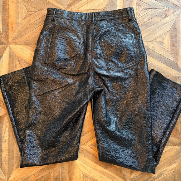 Wilfred Melina Pants Vegan Black Patent Leather Size 6 - Picture 5 of 7